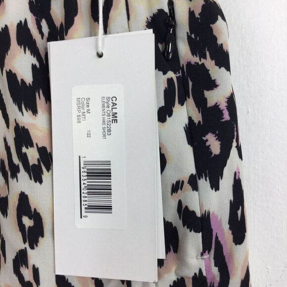 Calme Womens Elements Hike Active Gym Leopard Print Shorts Size M NWT - Picture 6 of 11